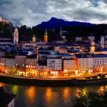 Salzburg Nachtansicht Panorama