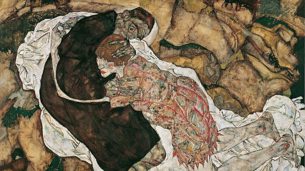 Egon Schiele, Tod und Mädchen (Ausschnitt)