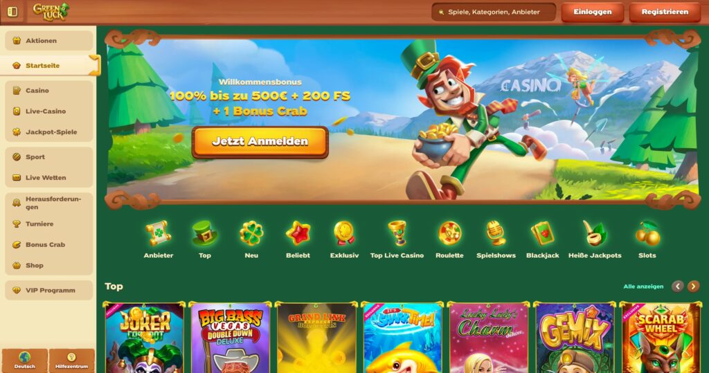 GreenLuck Casino Startseite