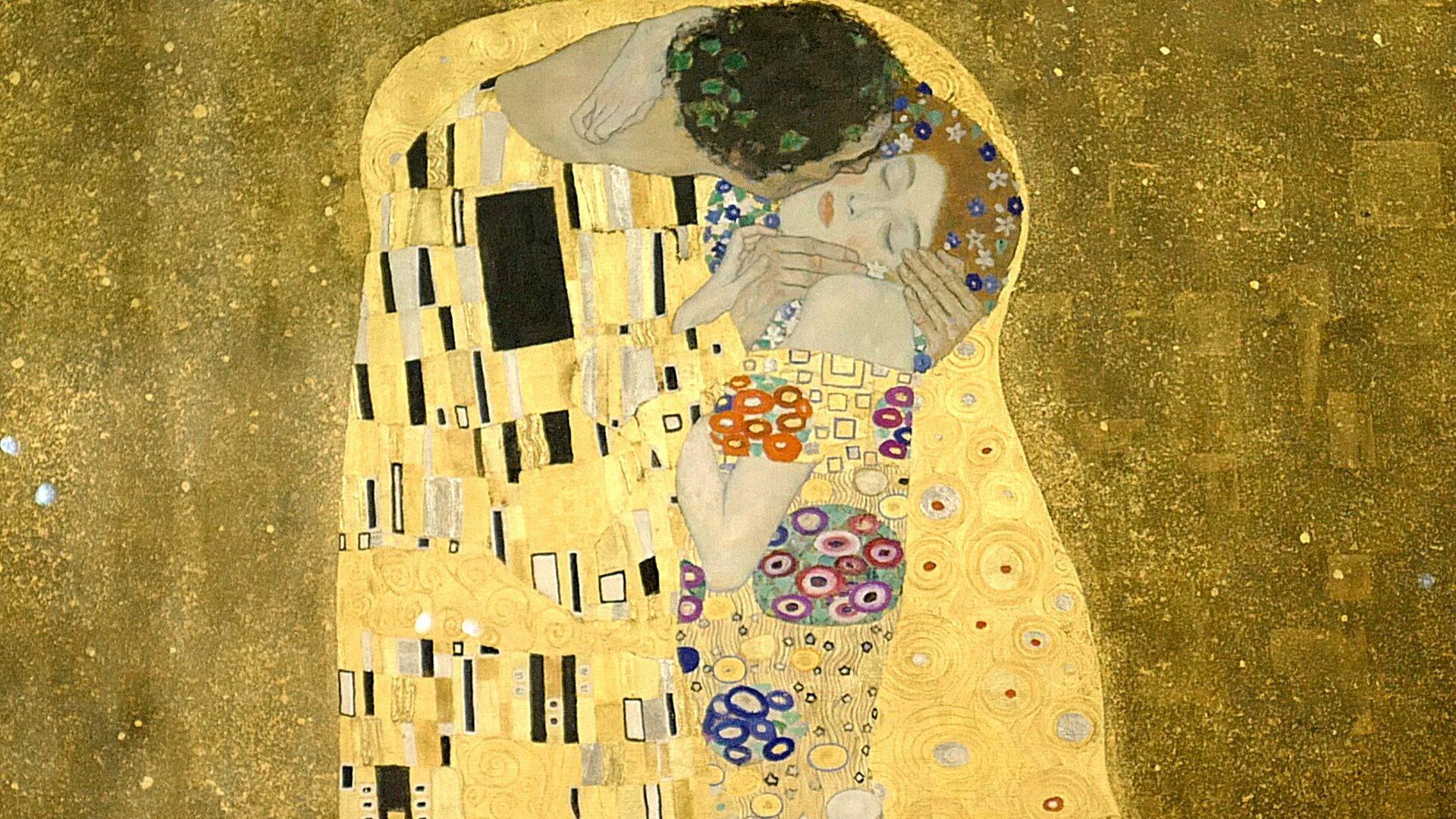 Gustav Klimt, Der Kuss (Ausschnitt)